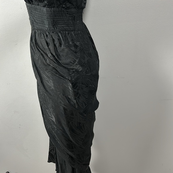 Vintage Silk Saint Romei A-Line Layered Midi Skirt V-Neck Dress size small - Picture 10 of 16
